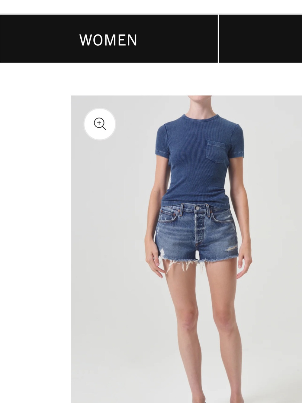 Agolde Indigo Short-Sleeve Pocket Tee